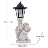 Resin Hummingbird Solar Lamp Outdoor Garden Sculpture Couple Hummingbird - Multi-color - Size 18 V1347-118-41450-MLT-18
