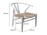 Levede 4x Dining Chairs Wooden Hans White CH1041-2-WHX2