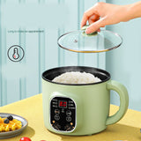 Green Electric Hot Pot with Steam Box Small Power Hot Pot Smart Cooker for Dormitory Kitchen V1294-YM0901-3113230210911