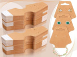 1000 Pcs Necklace Display Cards with Adhesive, Jewelry Bracelet Cards, Keychain Packaging Holder, V1259-DP01-A-5744