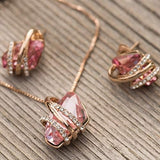 Wish Stone Pendant Necklace, Necklaces for with Birthstone Crystals, Allergy-Free Jewelry for V1164-325809