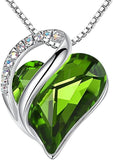 Infinity Love Heart Necklace, Birthstone Necklace for Women, Jewelry for Women with Healing V1164-325782