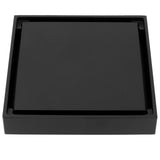 Black Shower Floor Drain Copper Floor Drain Strainer for Kitchen Bathroom Balcony 10x10cm V1294-YM0901-3112210047711