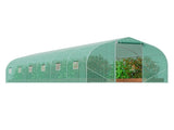 Walk-in Tunnel Greenhouse, 29.5x9.8x6.6 ft Hoop House Greenhouse Tunnel, Peaked Roof Plant Hot House V952-SDXWS30X10X7FTY13V0