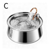 304 Stainless Steel Automatic Pet Water Fountain, 4L Cat Water Dispenser with Transparent Window, V1341-ZY-G9RDNHD8-B