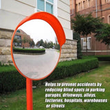 60cm Round Convex Mirror Blind Spot Safety Traffic Driveway Shop Wide Angle V63-824421