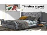 Artiss Bed Head Headboard Queen Size Fabric - LUCA Grey BFRAME-H-LUCA-Q-GY