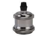 6 Pcs Lamp Holder Metal E26 E27 Screw Retro Lighting Base Accessories with Ground Aluminum V1294-YM0714-3119210198014