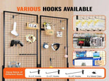 2' x 5.6' Grid Wall Panels Tower, 2 Packs Wire Gridwall Display Racks with T-Base Floorstanding, V952-LSWGQ6878INCNL5GHV0