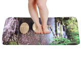 Household Bathroom Non-Slip Doormat Natural Pattern Floor Mat Carpet Rug Mat Home V1294-YM0901-3117200024314