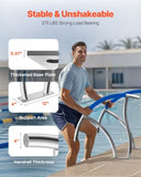 Pool Handrail, 30" x 30" Swimming Pool Stair Rail, 2 PCs Stainless Steel Stair Pool Hand Rail Rated V952-BXGY30X302PCSXI6UV0