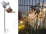 Solar Watering Can Lights, Large Metal Bee Shape Hanging Solar Garden Decor, Waterproof Outdoor Yard V1366-AZ2-W-14755