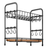 VEVOR 2 Tier Coffee Bar Organizer for Countertop w/ 12 Movable Hooks Mug Holder V952-LYSMKBGJBGSLN4HGLV0