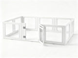 i.Pet Dog Pet Playpen 10 Panels Clear PET Plastic 152x100x57cm for Puppy Exercise PET-PLAYPEN-150L-WH