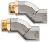 (1" NPT, 2PCS) Fuel Hose Swivel 360 Rotating Connector for Fuel Transfer Pump Fuel Nozzle Multi V1258-DP02-WO-155