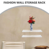 3-Pack Clear Acrylic Floating Wall Shelves, Wall-Mounted Display Racks for Kitchen, Bathroom, Living V1370-AZ4-14283