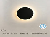 13CM Black Touch Eclipse Wall Light 2Pcs Stepless Dimming V1221-XM-LB446-GM31