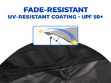 600D Oxford Bimini Top Storage Boot Cover Waterproof UPF50 UV Resistant Marine Canopy Protector for V1341-ZY-ZNWRYS3R-GREY-3BOW3XL