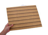 Waterproof Khaki Wood Grain Wall Sticker Panels Self Adhesive for Modern Home Decoration V1369-AZ3-W-19196