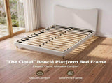 Artiss Queen Bed Frame with Boucle Headboard, Beige, 300kg Capacity BFRAME-H-DORA-Q-BG-ABC