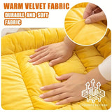 Winter Thick Fleece Seat & Back Cushion Set - 90cm Sofa Office Chair Warmer V1232-BGYD005