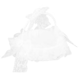Wedding Flower Basket with White Lace Romantic Lightweight Elegant Basket for Weeding V1294-YM0901-3115210050111