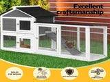 i.Pet Chicken Coop Rabbit Hutch Extra Large Wooden Run Cage House With Run Cage PET-CH-3TRAY-GR-AB