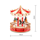Animated Christmas Carousel with Musical LED-Light Battery Operated Holiday Tabletop Decoration, V1370-AZ4-24729