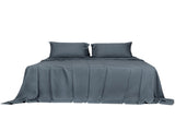 Dreamz 4pcs King Size 100% Bamboo Bed Sheet Set in Charcoal Colour BED1016-K-CH