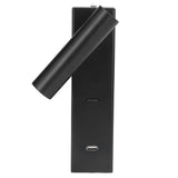 Wall Mounted Reading Light Minimalist Fashion LED Wall Lamp with Switch USB Port for Indoor Bedroom V1294-YM0715-3119220059611