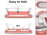 CARLA HOME Foldable Baby Bath Tub with Collapsible Toddler - Pink LSB-36509