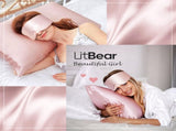 Silk Sleep Mask for Side Sleeper, Eye Mask Sleeping for Women Men 100% 22 Momme Pure Mulberry Silk, V1258-DP02-C-1283