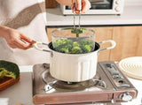 Induction Compatible Non-Stick Pan,Multifunctional Deep Fryer Pot And Container With Strainer V1192-AZ-W-28096
