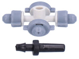 50Set 4 Outlet Sprayer Nozzle Misting Hanging Sprinkler Irrigation Accessory Gray V1294-YM0901-3111210104011
