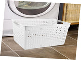 24x Premium Plastic Storage Basket Bulk w/ Grip Handles 27*18*14cm V563-PS2718-1BOX