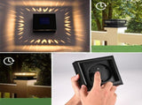 2 Pack Solar Post Lights Outdoor, IP55 Solar Fence Lights for 3.5x3.5, 4x4, 5x5 In Patio Decks, V1370-AZ4-19788