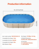 VEVOR Oval Pool Liner 18x33ft Unibead Style Pool Liner 52in Wall Height V952-YCNCOVAL1833VY8CCV0