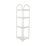 Shower Corner Shelf White Caddy Bathroom Shelves Organiser Bath Storage Rack 4 V63-827131