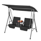 VEVOR 2-Seat Patio Swing Chair, Outdoor Patio Swing with Adjustable Canopy, Porch Swing with Storage V952-TJQQ71INX53IW648VV0