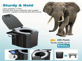 Portable folding toilets with PU seat cushions and portable toilets with covers, suitable for RVS, V1105-YACS-001