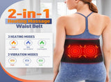 Heated Waist Belt with Vibration Massage Infrared Heat Therapy, 3 Temp Levels, Rechargeable & V1232-HGDRHYD001