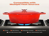 Enameled Cast Iron Dutch, 5.7L Pot with Lid and Dual Handles, Heavy-Duty Durable Cookware Pan, V952-ZTHLKX6QTTCTO54AA001V0