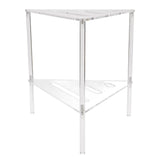 Acrylic Corner Shower Caddy 2 Tier Floor Standing Hollowed Corner Shelf Organizer for Bathroom V1294-YM0901-3112250005311