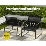 Gardeon Outdoor Sofa Set Lounge Setting Textilene Table and Chairs Garden Patio Furniture ODF-4PC-SOFA-TXL-J-BK