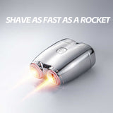 Blue Portable Twin-Head Electric Shaver - Compact Rechargeable Razor for Men V888-ELOSUNG16331
