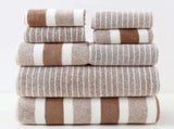 Clearance 8 Pack Plush Absorbent 100% Cotton Bath Towel Set, 2 Bath Towels 4 Hand Towels 2 V1189-WXFWAL-20260319-00312