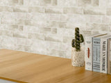 Subway Backsplash Tile Peel Stick Wall Tiles for Bathroom Waterproof 10 Sheets Beige Stone Peel V1366-AZ2-W-22055
