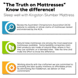 Kingston Slumber Mattress SINGLE Size Bed Euro Top Pocket Spring Bedding Firm Foam 34CM V219-FURBEDKNGA2SG