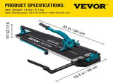 Tile Cutter 24in Cutting Tool w/ Laser Guide Single Rail Double Brackets V952-CZQGJ600MMSDDGDZCV0