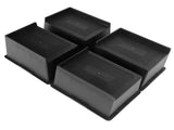 4Pcs Stackable Bed Risers ABS Anti Slip Furniture Risers for Bed Desk Sofa Table Black 4 Inch V1294-YM0901-3114230085311